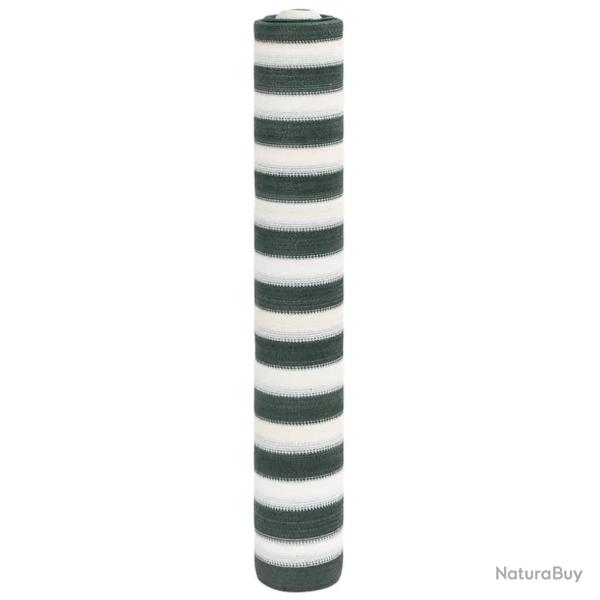 Filet brise-vue vert et blanc 2x50 m PEHD 75 g/m�