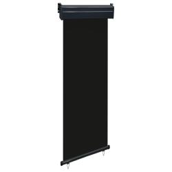 Auvent lat&eacute;ral de balcon 65x250 cm noir