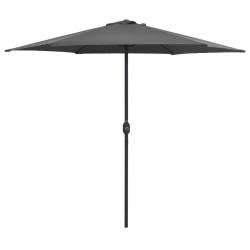 Parasol de jardin et m&acirc;t en aluminium 270x246 cm Anthracite alsavelo