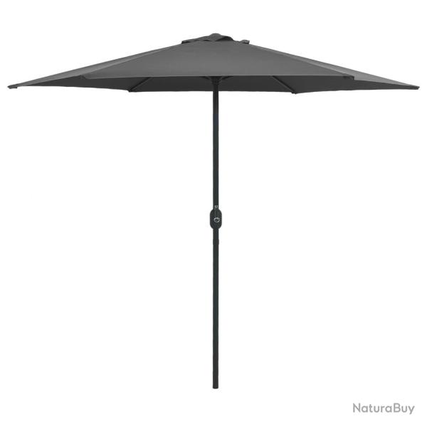 Parasol de jardin et m�t en aluminium 270x246 cm Anthracite