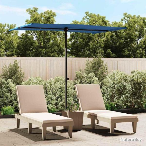 Parasol de jardin avec m�t en aluminium 2x1,5 m Bleu azur�