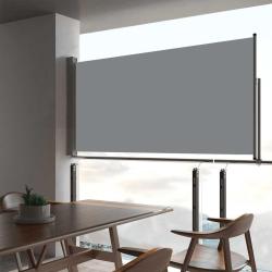 Auvent lat&eacute;ral r&eacute;tractable de patio 80x300 cm Gris
