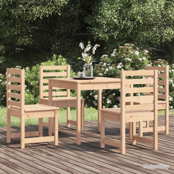 Ensemble  manger de jardin 5 pcs bois massif de pin alsavelo