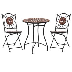 bistro 3 pcs mosa&iuml;que Carreau c&eacute;ramique Terre cuite