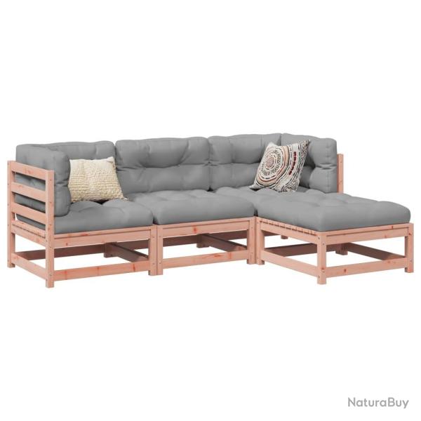 Salon de jardin 4 pcs bois massif sapin de douglas alsavelo