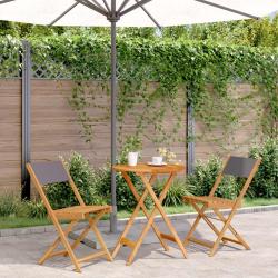 bistro 3 pcs anthracite tissu et bois massif alsavelo