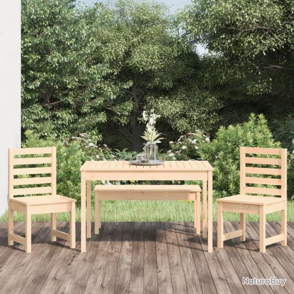 Ensemble � manger de jardin 4 pcs bois massif de pin alsavelo