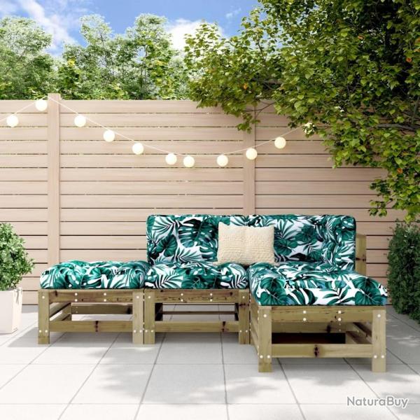 Salon de jardin 4 pcs bois de pin impr�gn� alsavelo