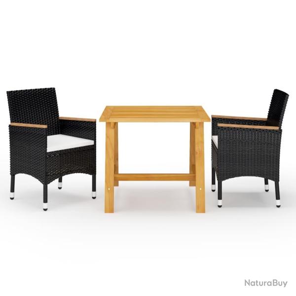 Ensemble � manger de jardin 3 pcs Noir