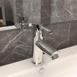 Robinet de lavabo de salle de bain Finition chrom&eacute;e 130x176 mm