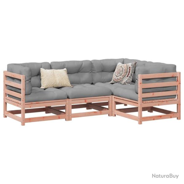 Salon de jardin 4 pcs bois massif sapin de douglas alsavelo