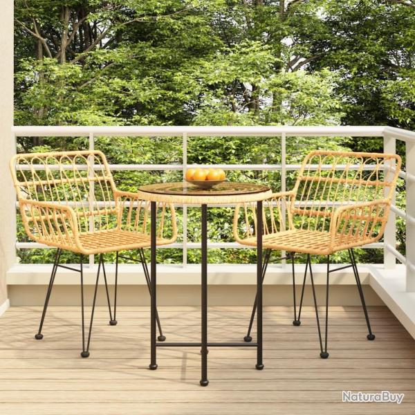 Ensemble � manger de jardin 3 pcs R�sine tress�e
