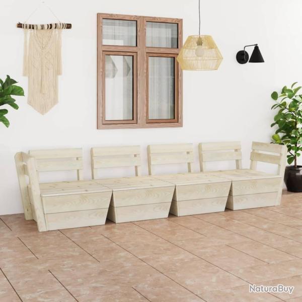 Canap� palette � 4 places de jardin Bois d'�pic�a impr�gn� alsavelo
