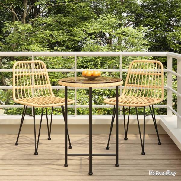 Ensemble � manger de jardin 3 pcs R�sine tress�e