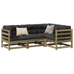Salon de jardin 4 pcs bois de pin impr&eacute;gn&eacute;