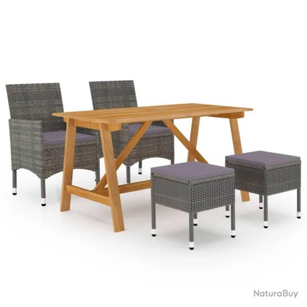 Ensemble � manger de jardin 5 pcs Gris