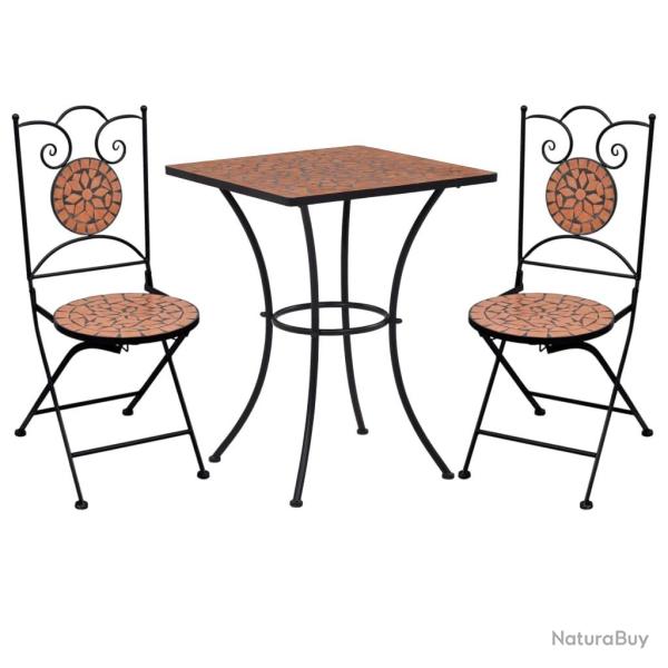 bistro 3 pcs mosa�que Carreau c�ramique Terre cuite alsavelo