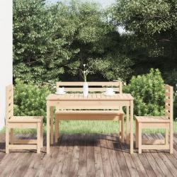 Ensemble &agrave; manger de jardin 4 pcs bois massif de pin
