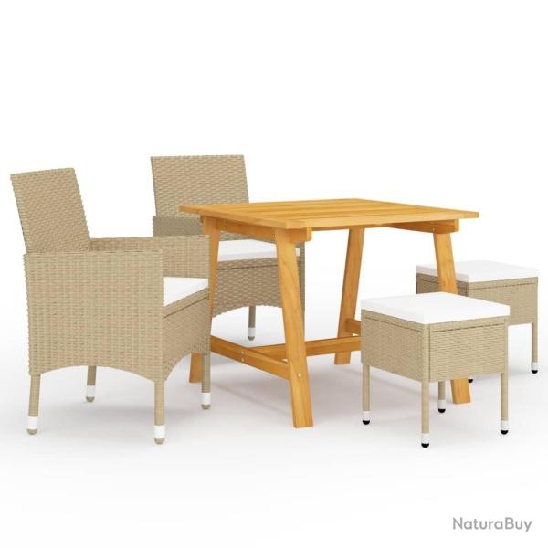Ensemble � manger de jardin 5 pcs Beige alsavelo
