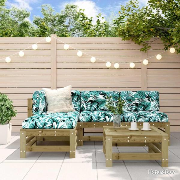 Salon de jardin 5 pcs bois de pin impr�gn�