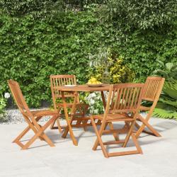 Ensemble &agrave; manger de jardin 5 pcs Bois d'acacia solide