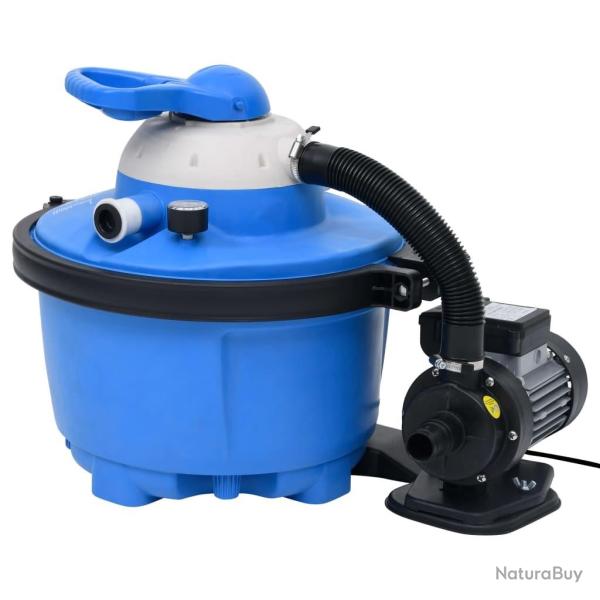 Pompe de filtration � sable Bleu et noir 385x620x432mm 200W 25L