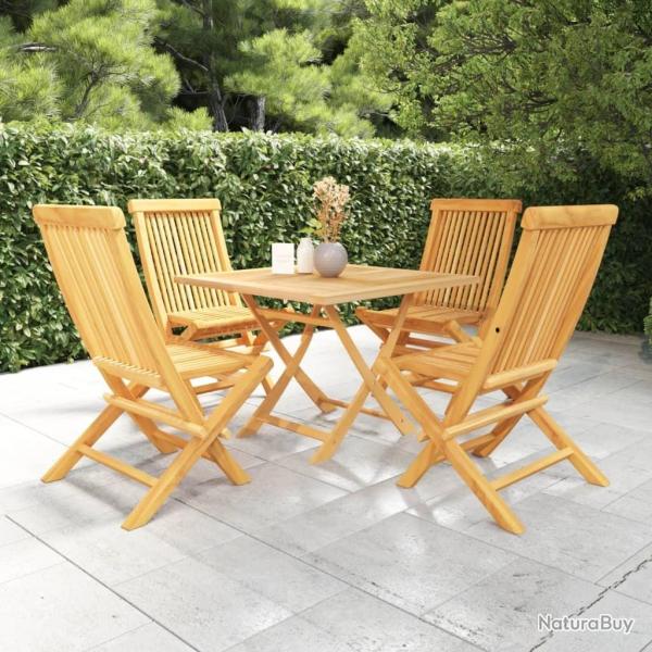 Ensemble � manger de jardin 5 pcs Bois de teck massif alsavelo
