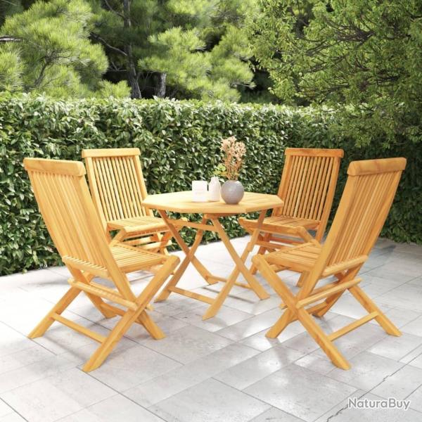 Ensemble � manger de jardin 5 pcs Bois de teck massif alsavelo