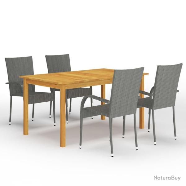Ensemble � manger de jardin 5 pcs Gris