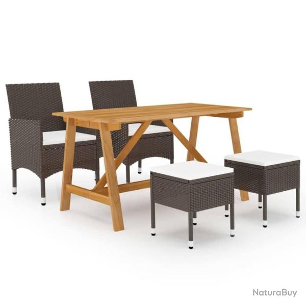 Ensemble � manger de jardin 5 pcs Marron