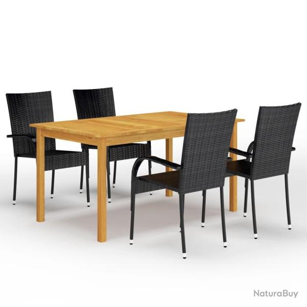 Ensemble � manger de jardin 5 pcs Noir