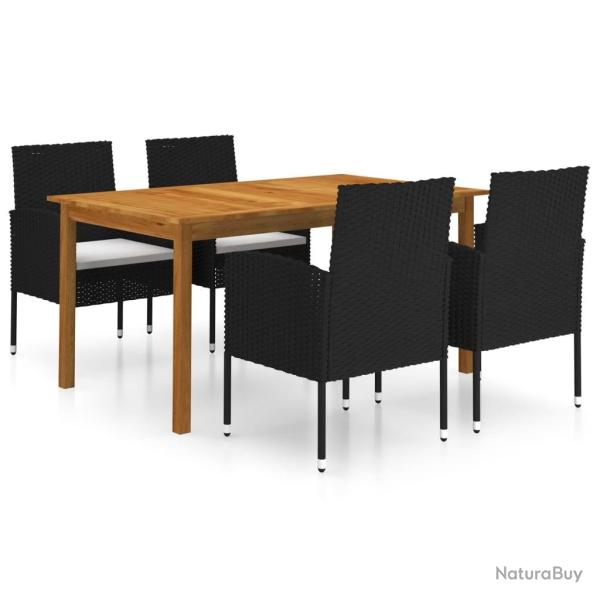 Ensemble � manger de jardin 5 pcs Noir