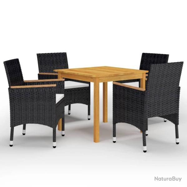 Ensemble � manger de jardin 5 pcs Noir alsavelo
