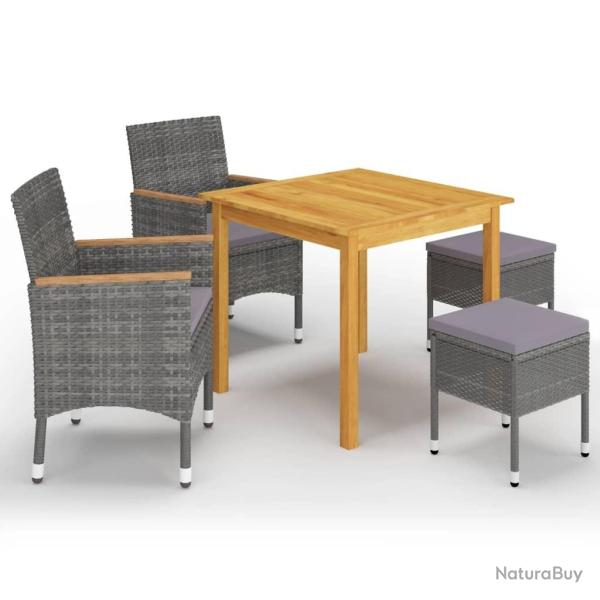 Ensemble � manger de jardin 5 pcs Gris