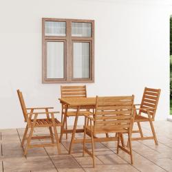 Ensemble &agrave; manger de jardin 5 pcs Bois d'acacia solide
