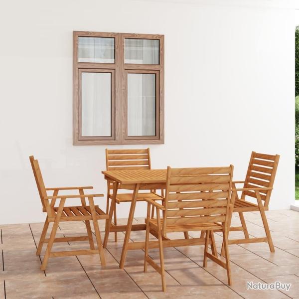 Ensemble � manger de jardin 5 pcs Bois d'acacia solide