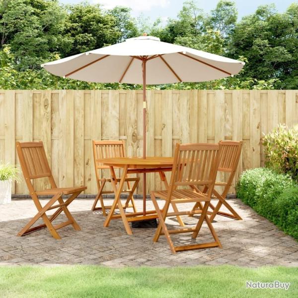 Ensemble � manger de jardin 5 pcs Bois d'acacia solide alsavelo
