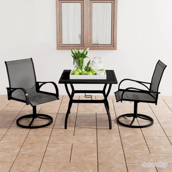Ensemble � manger de jardin 3 pcs textil�ne et acier