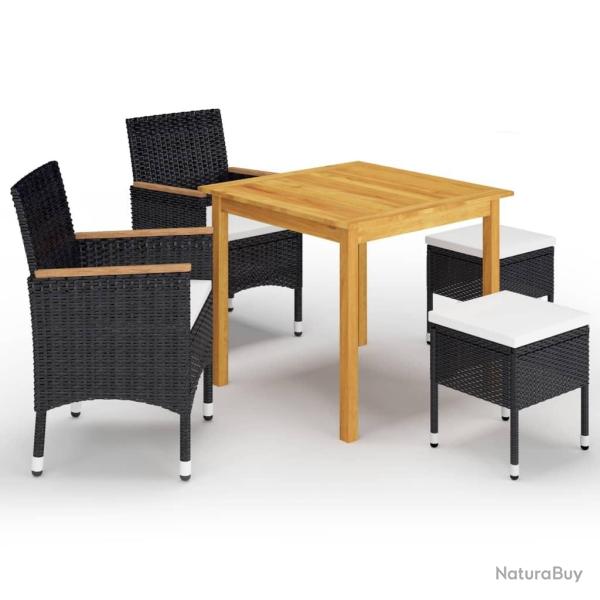 Ensemble � manger de jardin 5 pcs Noir