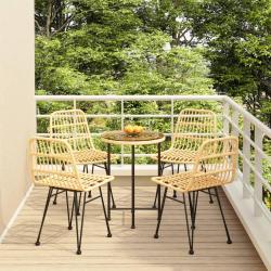 Ensemble &agrave; manger de jardin 5pcs R&eacute;sine tress&eacute;e