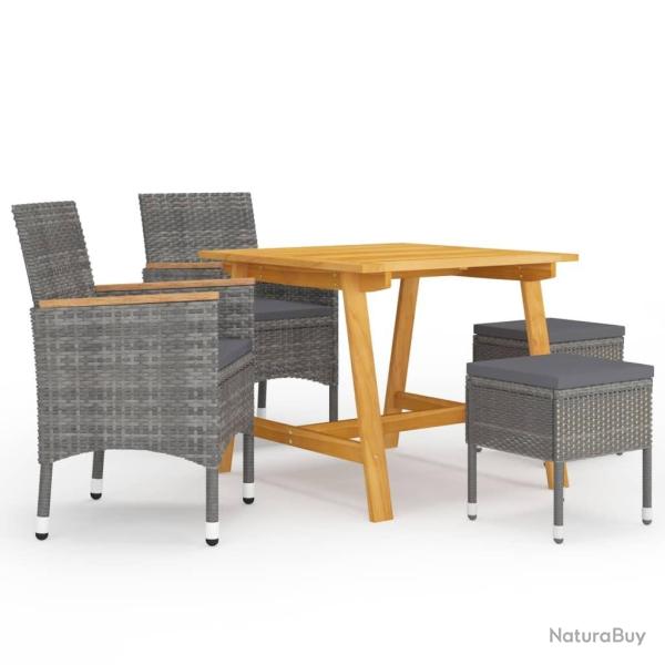 Ensemble � manger de jardin 5 pcs Gris