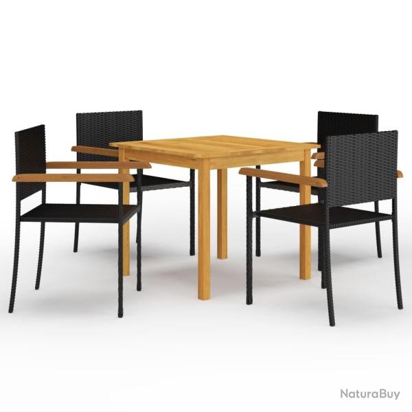 Ensemble � manger de jardin 5 pcs Noir