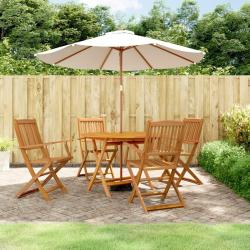 salle &agrave; manger de jardin 5 pcs bois d'acacia solide alsavelo