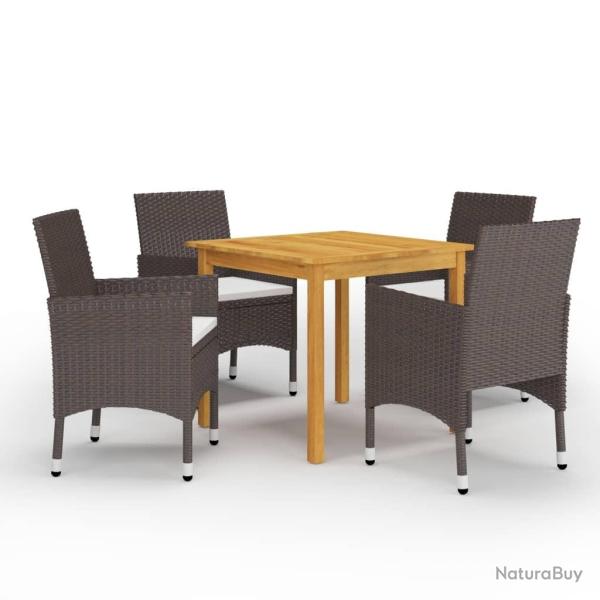 Ensemble � manger de jardin 5 pcs Marron