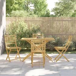 Ensemble &agrave; manger de jardin 5 pcs bambou