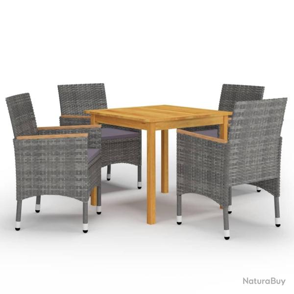 Ensemble � manger de jardin 5 pcs Gris alsavelo