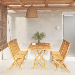 Ensemble &agrave; manger de jardin 5 pcs Bois de teck massif