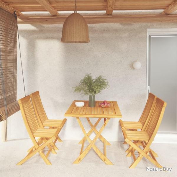 Ensemble � manger de jardin 5 pcs Bois de teck massif