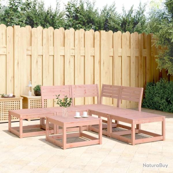 Salon de jardin 5 pcs bois massif de douglas alsavelo
