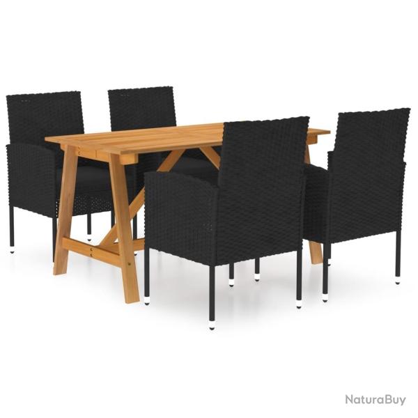 Ensemble � manger de jardin 5 pcs Noir